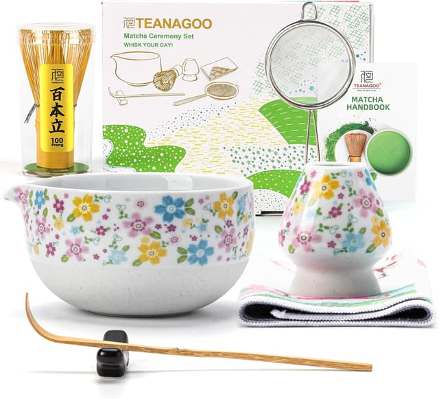Detalle de TEANAGOO set matcha 7 pezzi, chawan da 510 ml
