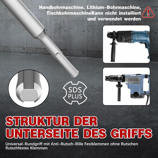 Detalle 2 de METOTY 11-teiliger Bohrkronen-Set für Hohl-Lochsägen Ø35/50/68 mm mit SDS-Plus & Adapter