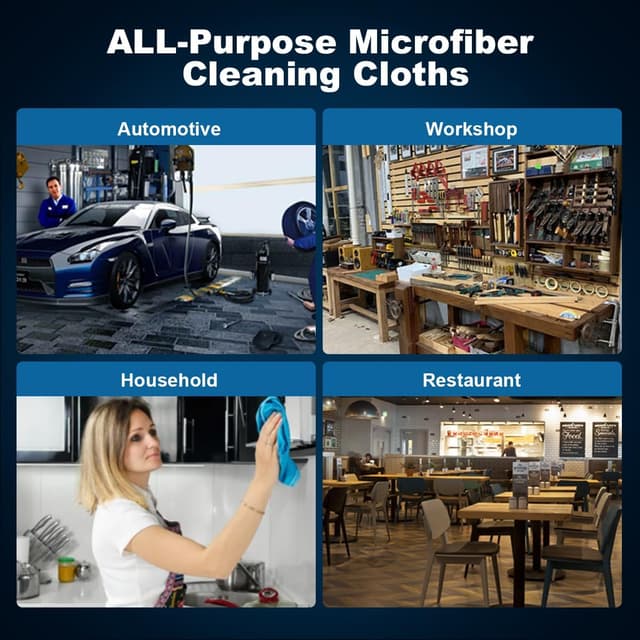 Thumbnail 6 de UNIMADE Shop Towels 100 Microfiber Cloths 🧽