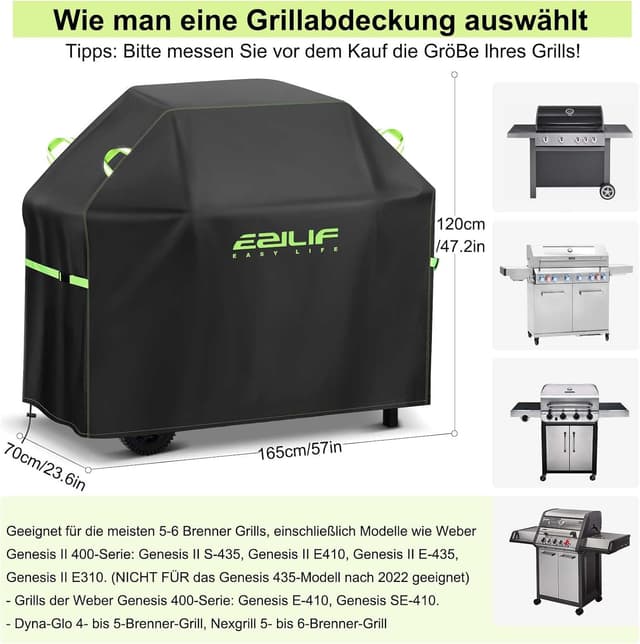 Detalle 2 de Ezilif Grillabdeckung 165x70x125cm