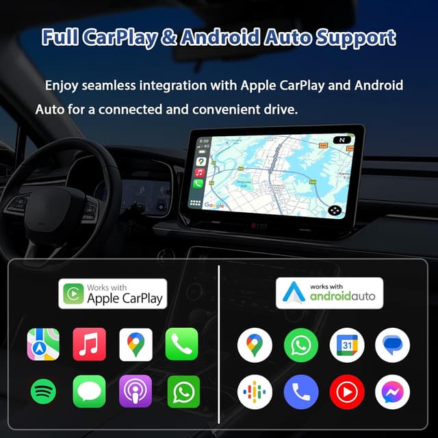 Detalle de Astraon adattatore wireless 2 in 1 per auto CarPlay e Android Auto (mini USB, quadrato) Plug & Play