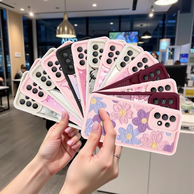 Detalle de FUXICASE Butterfly Silicone Case for Samsung Galaxy A53 5G (Burgundy Red Butterfly)