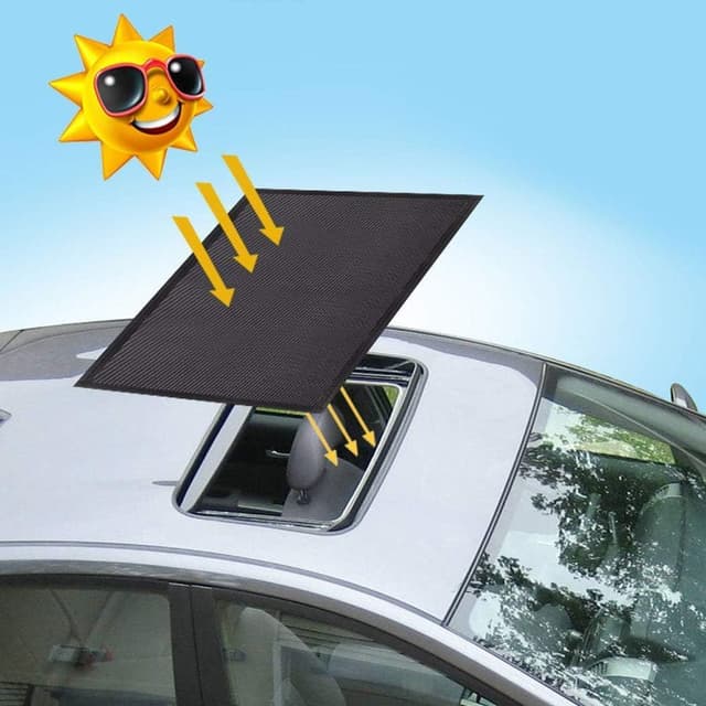 Detalle de Magnetic Car Sunroof Sun Shade Breathable Mesh for Moonroof & Side Window—Quick Install UV Protection