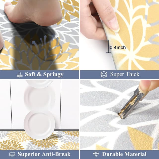 Detalle de HEBE anti fatigue kitchen mats 0.4 inch