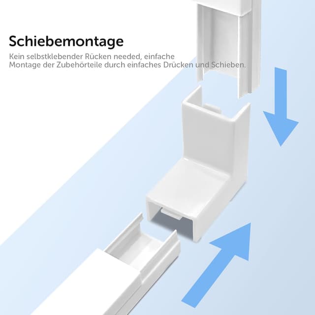 Detalle 2 de shinfly 4,8 m Kabelkanal Weiß 🔌