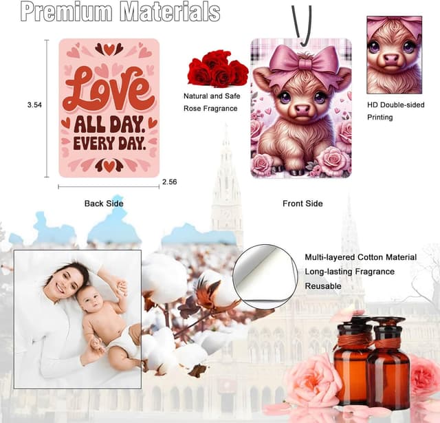 Thumbnail 1 de Highland Cow Car Air Fresheners 8 Pack