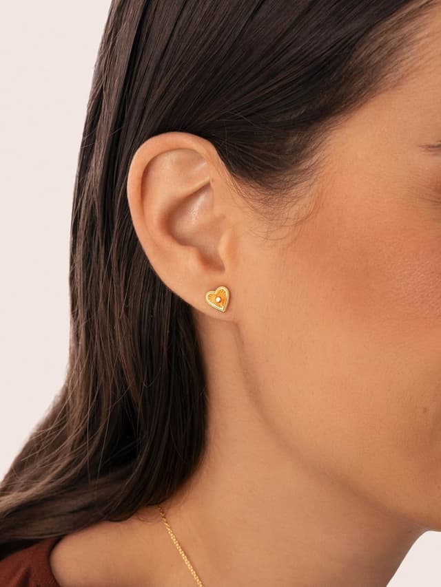 Detalle 2 de SINGULARU My Heart pendientes 1,1 mm ❤