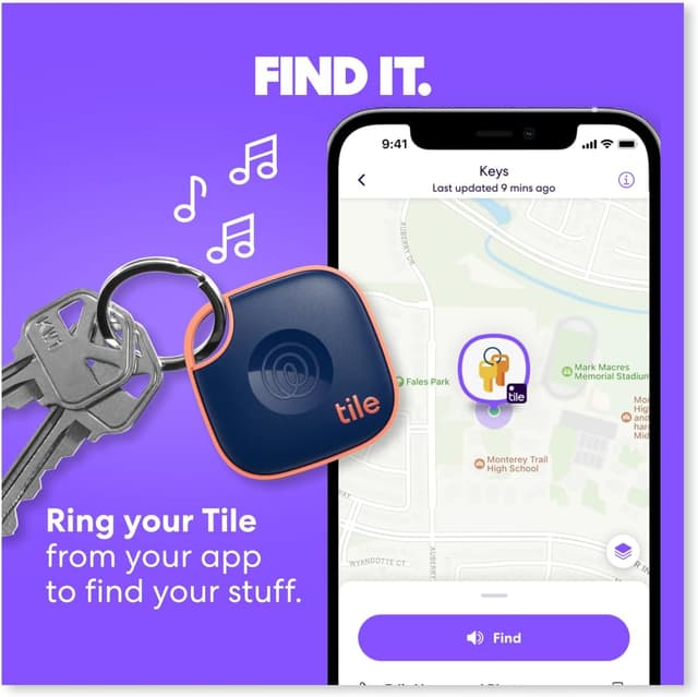 Thumbnail 2 de Tile by Life360 Mate Bluetooth Tracker for Keys & Bags