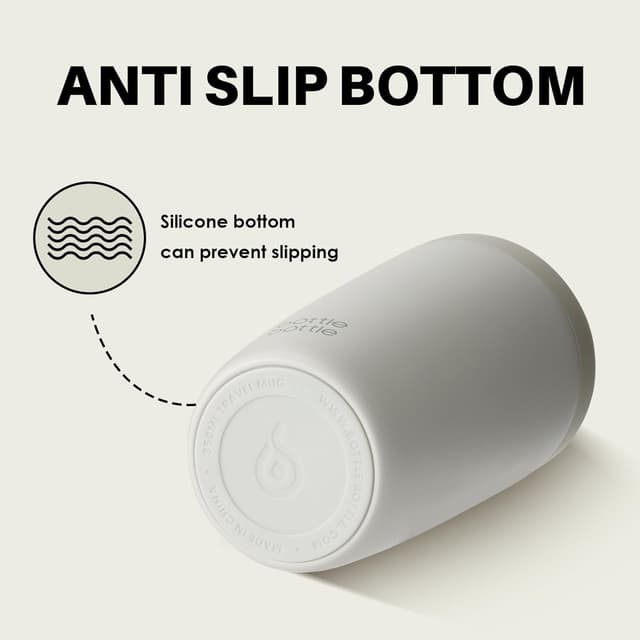 Detalle 2 de BOTTLE BOTTLE Thermobecher 350 ml – Isolierbecher grau