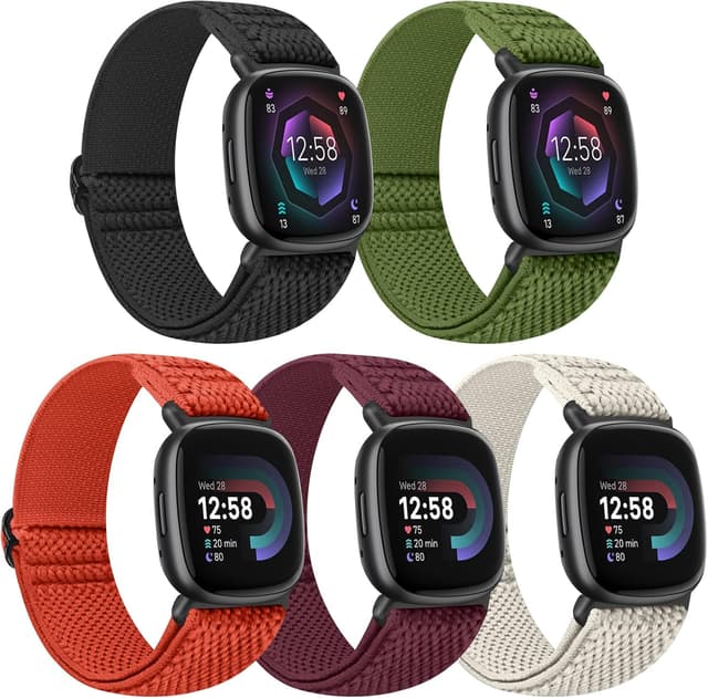 Detalle de Tiptops Versa 4/Versa 3 5-pack nylon straps for Fitbit