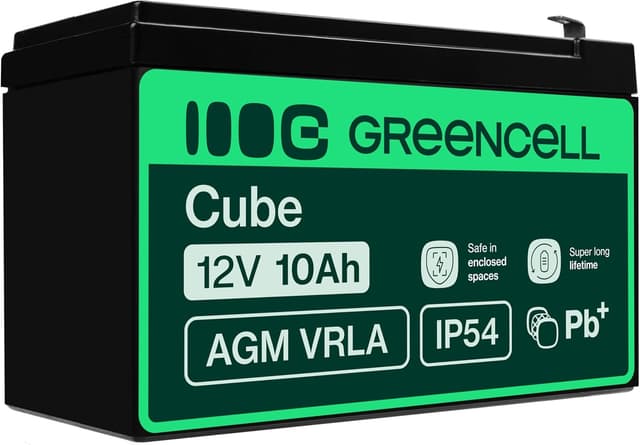 Detalle de Green Cell 12V 10Ah AGM Akku für USV