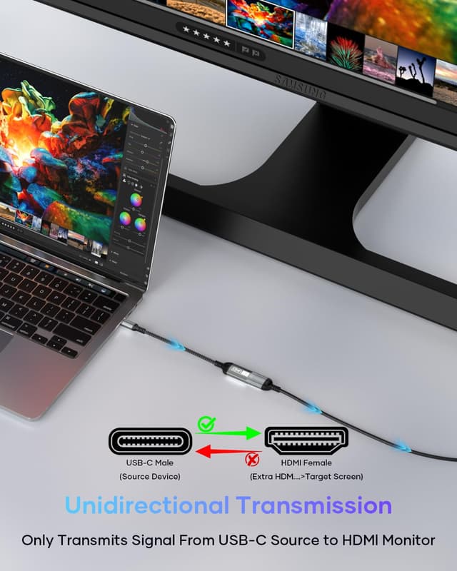 Thumbnail 1 de Nersligek Adaptador USB C a HDMI 4K