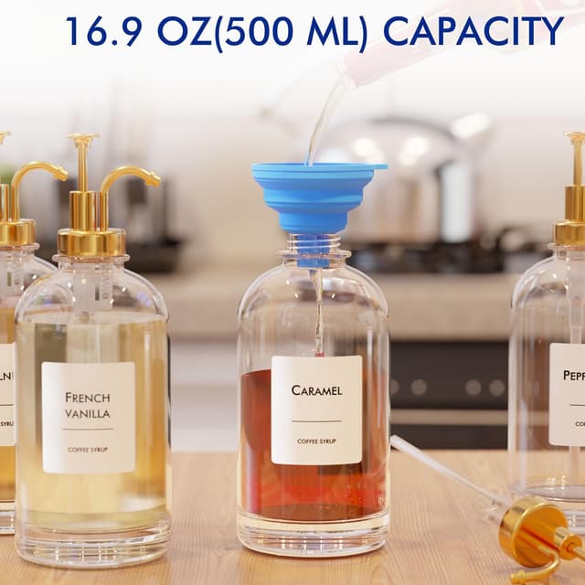 Detalle 2 de Coffee Syrup Dispenser Set 500 ml