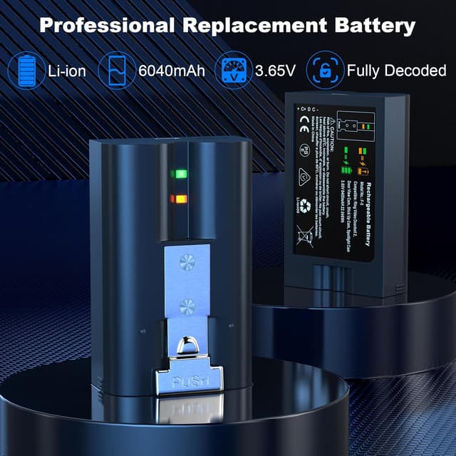 Detalle de Jsoprtvr 2-Pack 3.65V 6040mAh Quick Release Replacement Battery Pack for Ring Doorbells & Cams