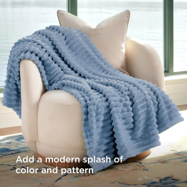 Detalle de Bedsure fleece throw blanket 130x170 cm