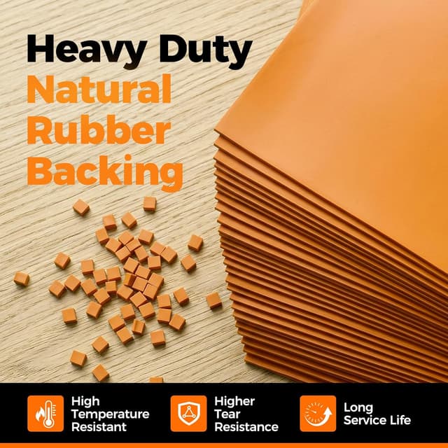 Thumbnail 6 de Heavy Duty Oil Spill Mat (1/4 Thick) for Garage Floor, 64", x 64", Waterproof Reusable Rubber-Backed