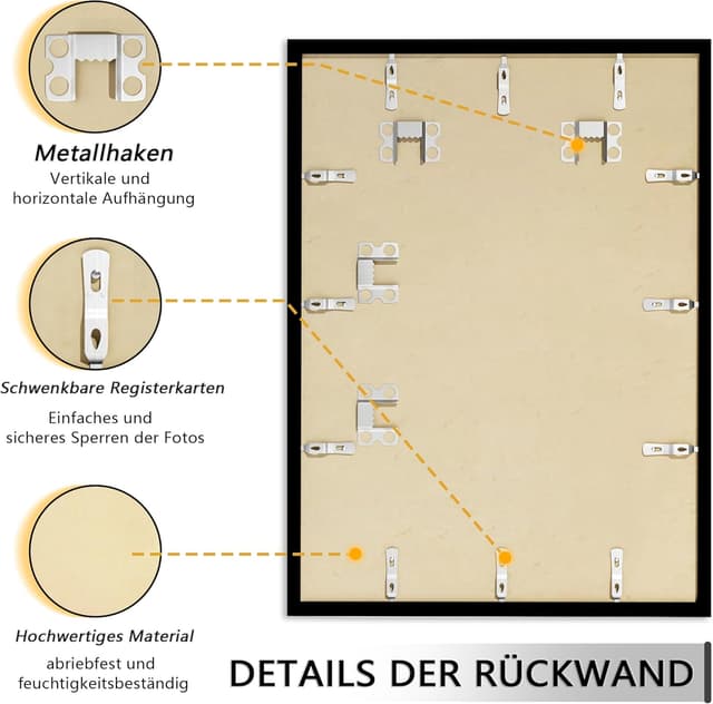 Thumbnail 6 de Tinkeps 3er Pack Bilderrahmen 20x30 cm Schwarz