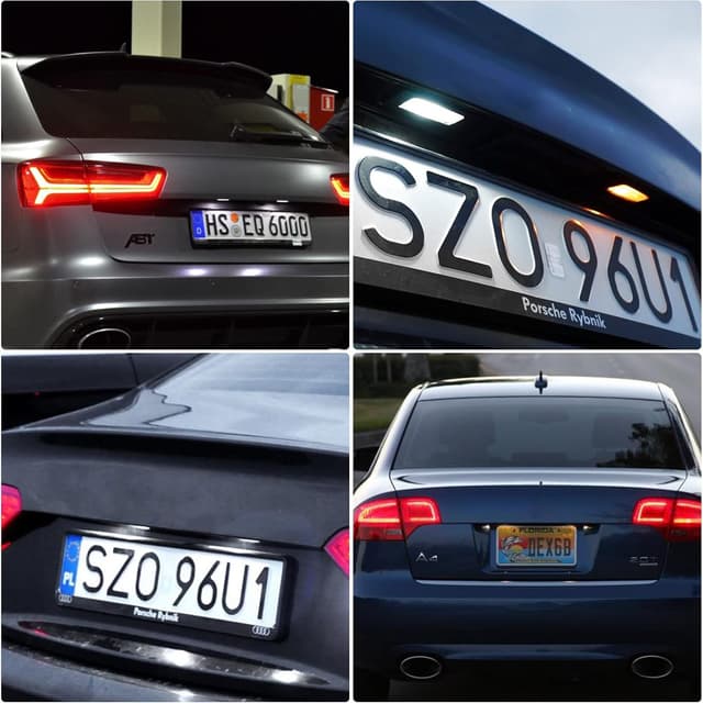 Thumbnail 6 de URAQT luci LED per targa (2 pezzi) 12 V 6500 K, senza errori, per Ford Focus C-MAX I 2003-2007 e Focus MK2 2003-2008, nero