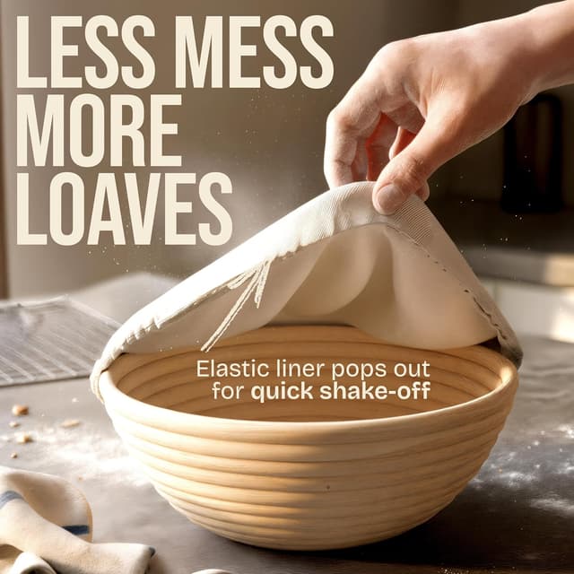 Thumbnail 6 de Superbaking Banneton 9" Proofing Basket 🥖