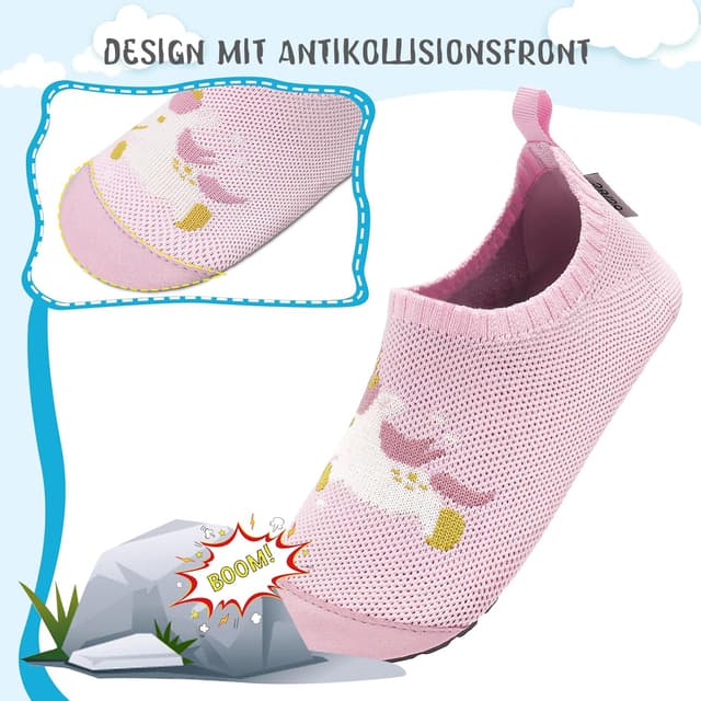 Detalle de Kyopp Chaussons enfant respirants unisexe antidérapants en tricot