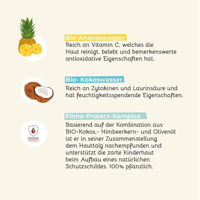 Thumbnail 5 de TOO FRUIT Reinigungsschaum Ananas-Kokosnuss für Kinder (100 ml) – sanfte Bio-Seife & Duschgel