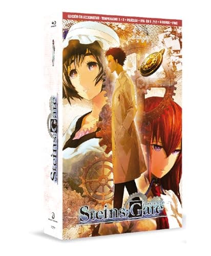 Detalle de Steins,Gate – Serie Completa Coleccionista A4 en Blu-ray (SELECTA VISION)