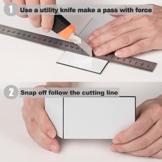 Detalle 1 de AULIGET 100-Piece Polished White Thick PVC Peel-and-Stick Subway Backsplash Tiles (3" x 6")