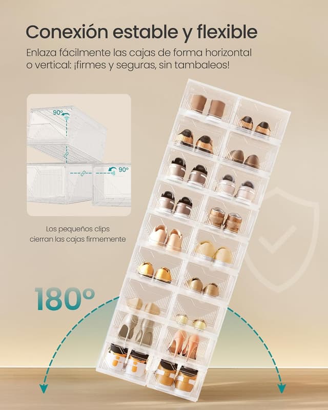 Thumbnail 2 de SONGMICS LSP806WH01 Cajas para Zapatos