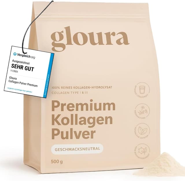 Detalle de Collagen Pulver Premium 500g für Haut & Haar
