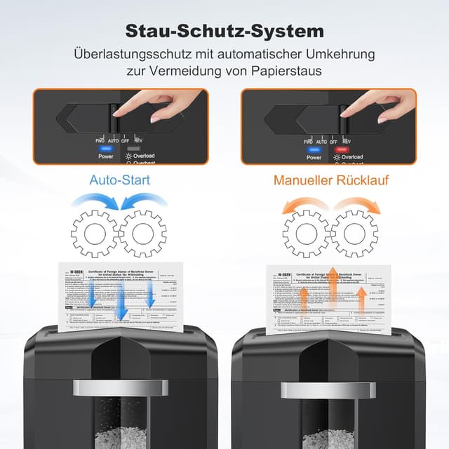 Detalle 2 de Bonsaii C266‑B Partikelschnitt Aktenvernichter 12 Blatt 🗑