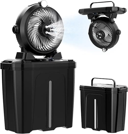 Imagen de XTTANK Ventilador Camping Cubo 11L con Luz LED y Batería💨 en OfertitasTOP
