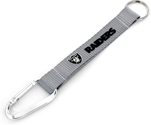 Detalle de Aminco NFL Unisex Carabiner Lanyard Keychain with Enclosed Split Ring