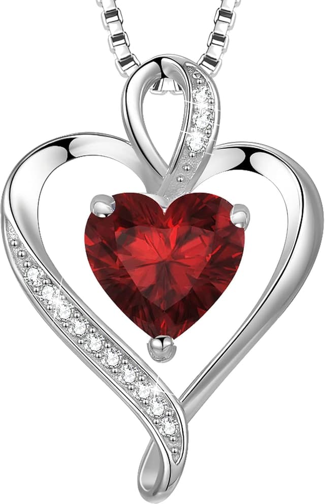 Detalle de LAVUMO Herzkette Silber 8 mm Zirkonia