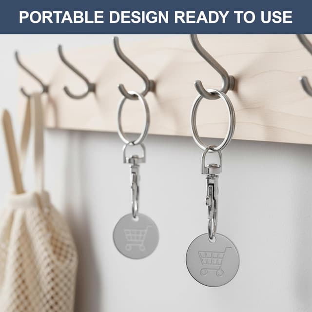 Detalle de HEIZHU trolley token keyring 3 pack £1