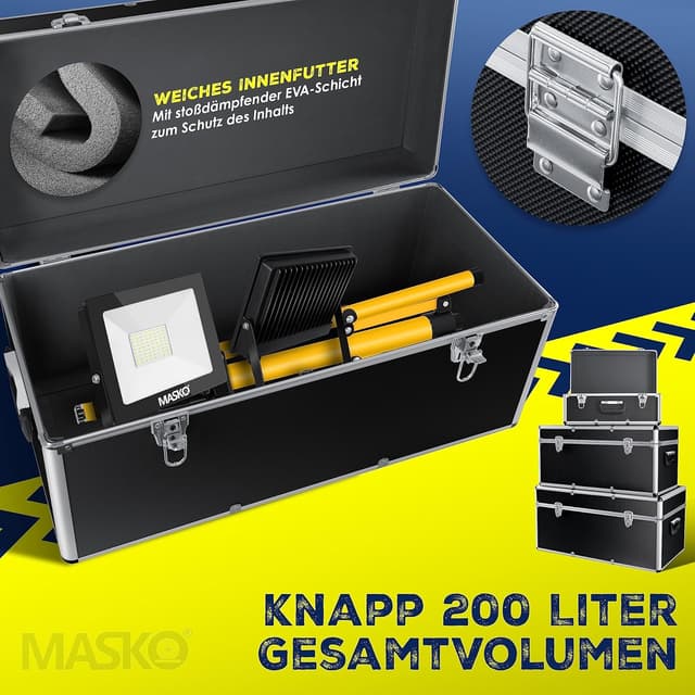 Detalle de Masko 3er SET Alu Boxen 200 L