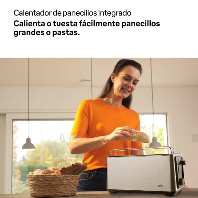 Detalle 2 de Braun Identity HT5220BK tostador 4 rebanadas
