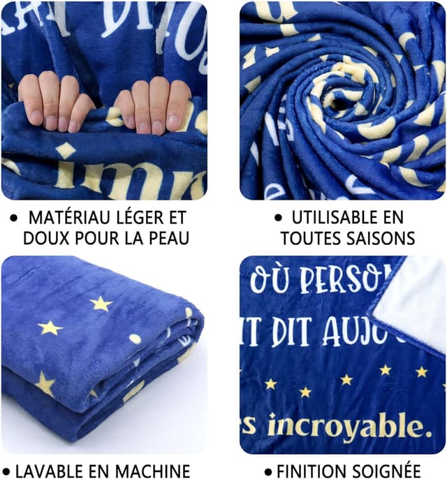 Detalle 2 de Couverture homme inspirante 150 x 130