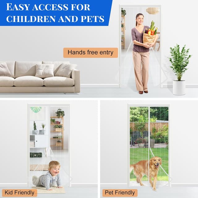 Thumbnail 5 de MYCARBON Moustiquaire Porte Aimantée 120x220cm