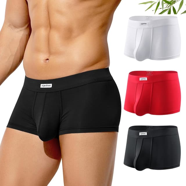 Thumbnail 6 de Arjen Kroos Bambus-Boxershorts für Herren im 3er-Pack (weiche, atmungsaktive Unterwäsche)
