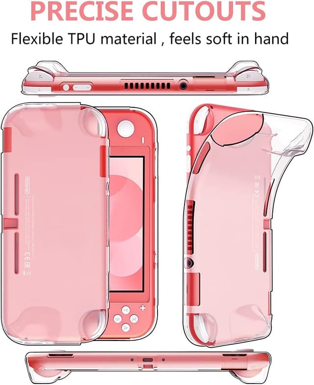Detalle 2 de GeeRic Étui compatible Switch Lite 2019 : protection écran, housse, coque transparente et accessoires
