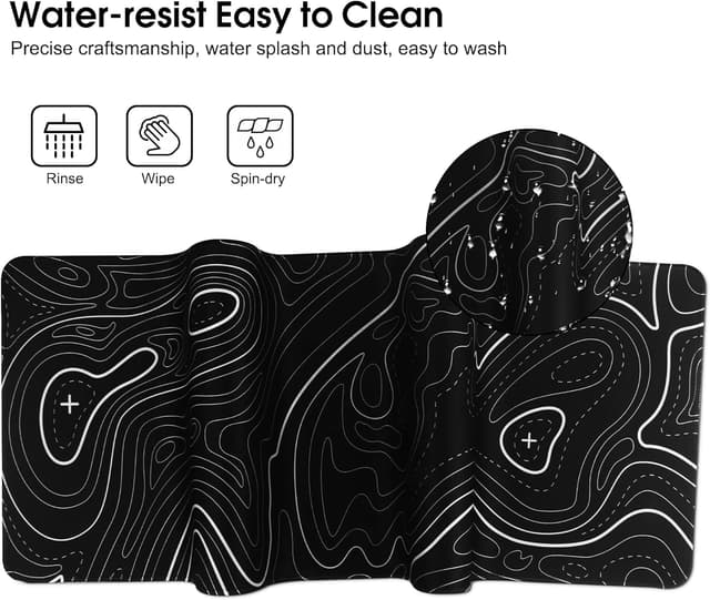 Detalle 2 de HoYiXi 600 x 300 mm soft smooth mouse pad with waterproof PU leather and anti-slip rubber base