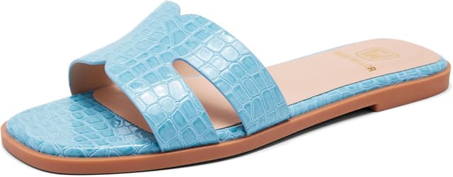Thumbnail 6 de Women’s Flat Slide Sandals with Memory Foam Insole and Slip-Resistant TPR Outsole
