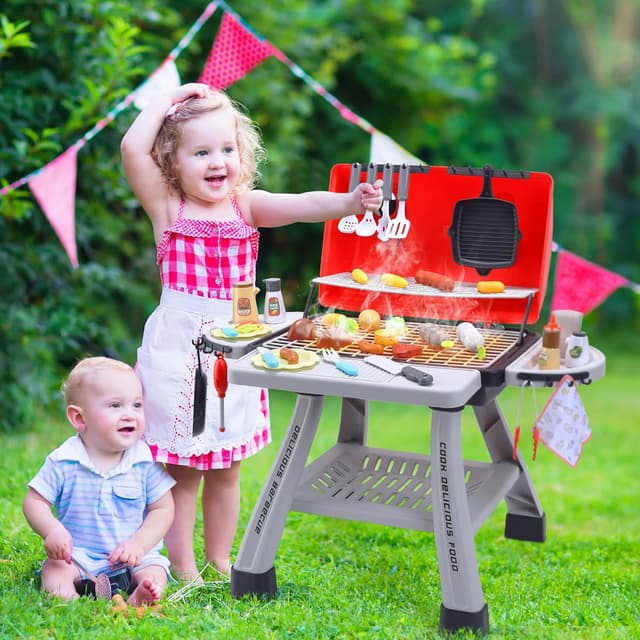 Detalle de CUTE STONE BBQ Grill Playset for Kids (Age 3+) with lights, sound and smoke effect