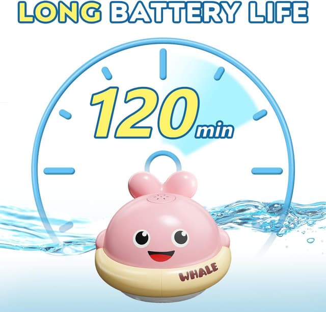 Detalle de Baby Bath Toys Water Whale light up