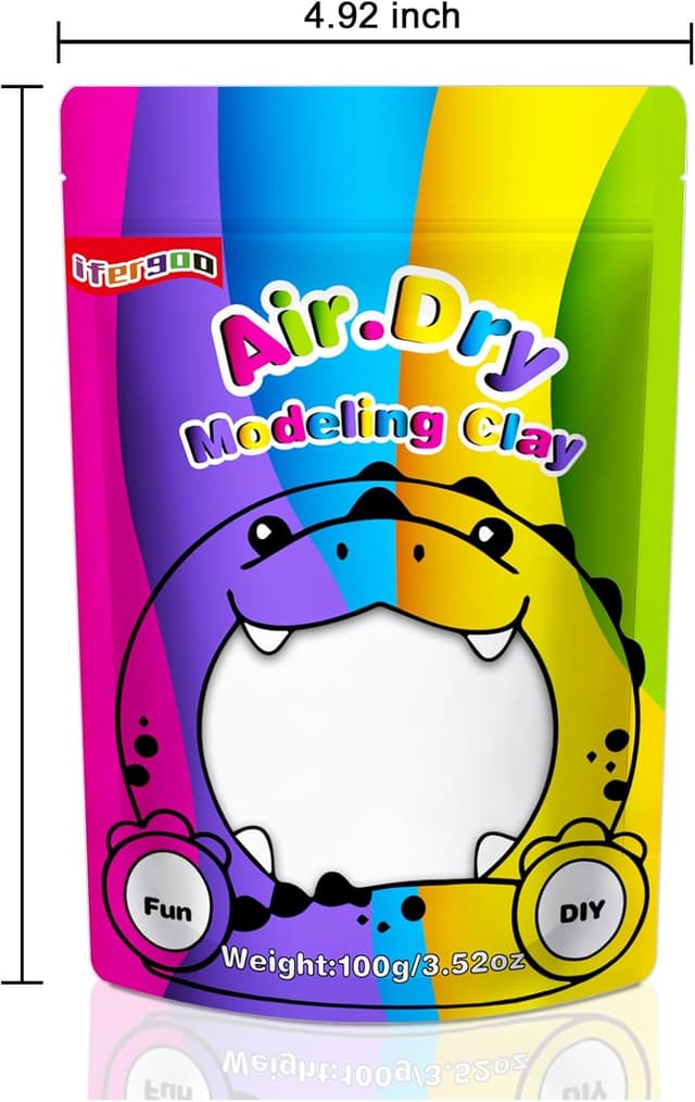 Thumbnail 6 de Air dry modelling clay 100g White Clay