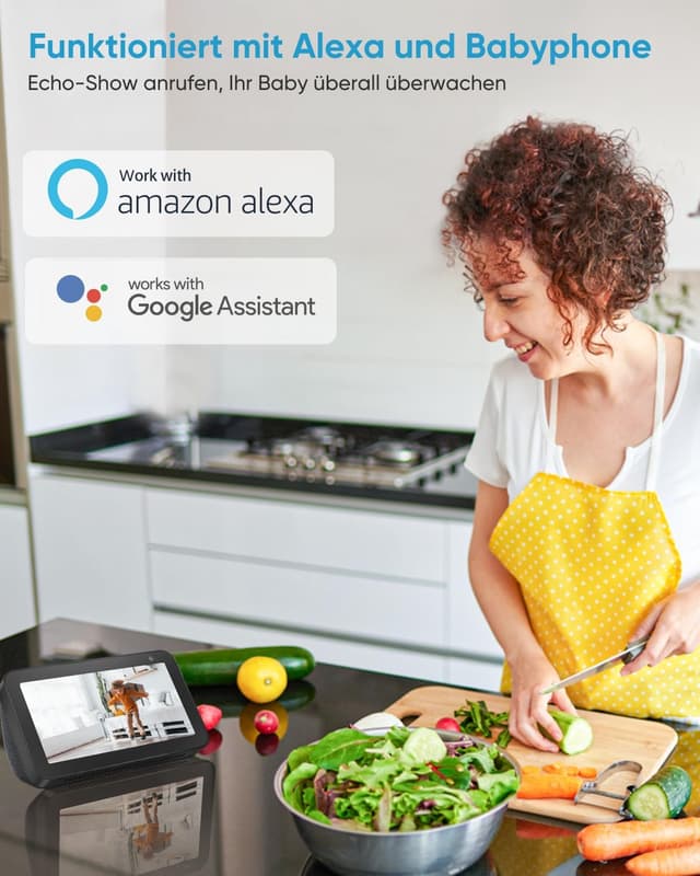 Detalle de litokam Little Elf Überwachungskamera (2er-Set) mit 2K, WLAN & 2-Wege-Audio