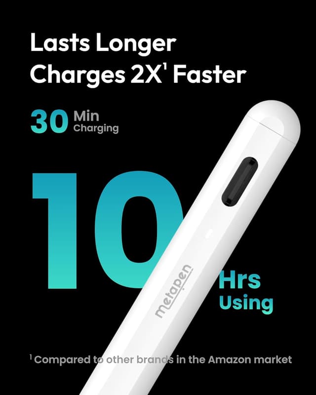 Thumbnail 2 de Metapen Pencil A8 iPad stylus, 2X faster charge