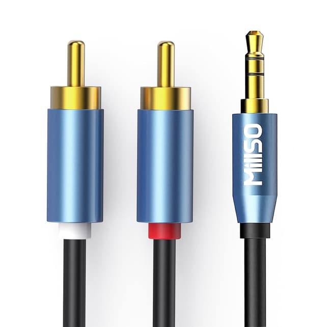 Detalle de MillSO 3.5mm to 2x RCA audio cable 10m