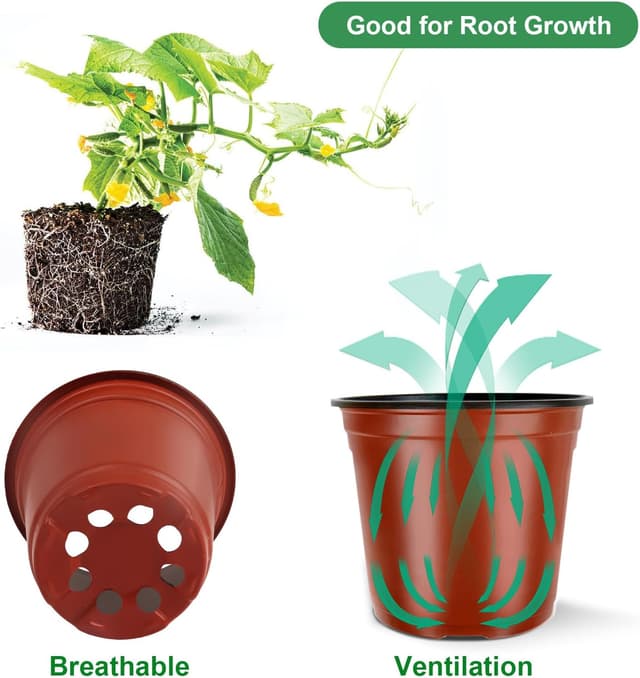 Detalle 2 de PEYOU 100Pcs Plant Pots 10cm reusable set