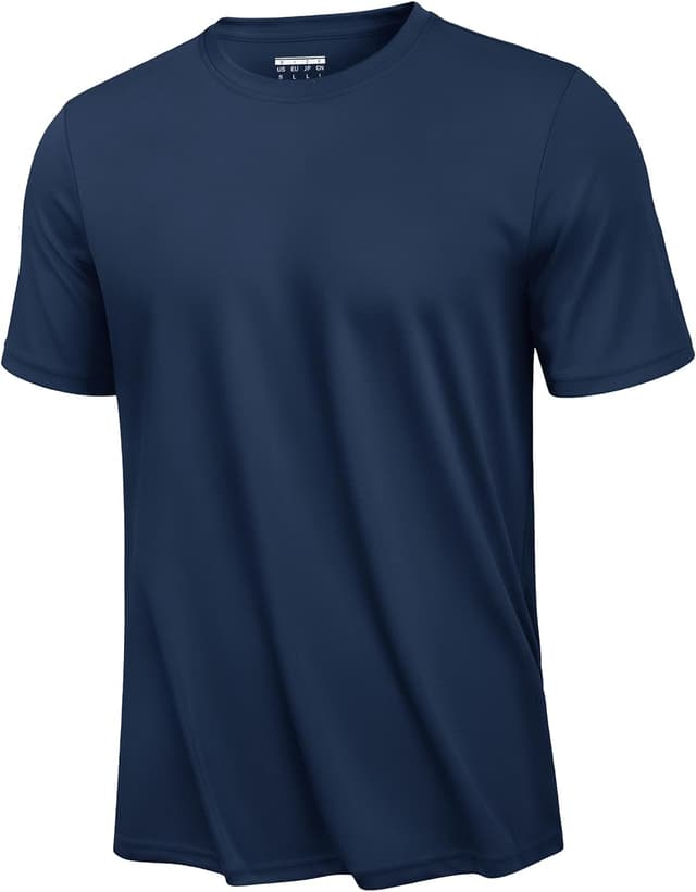Detalle de KEFITEVD Men’s Quick-Dry Stretchy T-Shirt (UPF 50+) for summer sport and casual wear